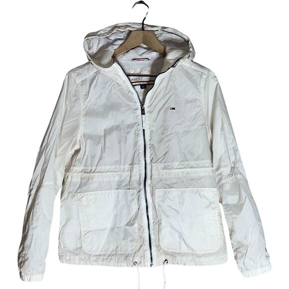 Tommy Hilfiger White Windbreaker Jacket - Size  XS - Picture 1 of 5